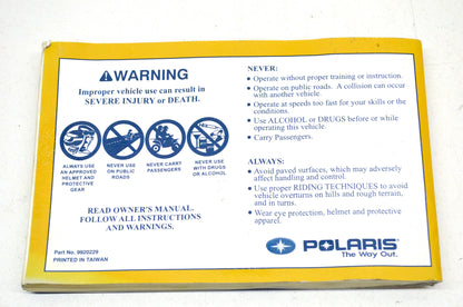 OEM Polaris 9920229 Owner's Manual 06 Sportsman 90/PRED 50/90