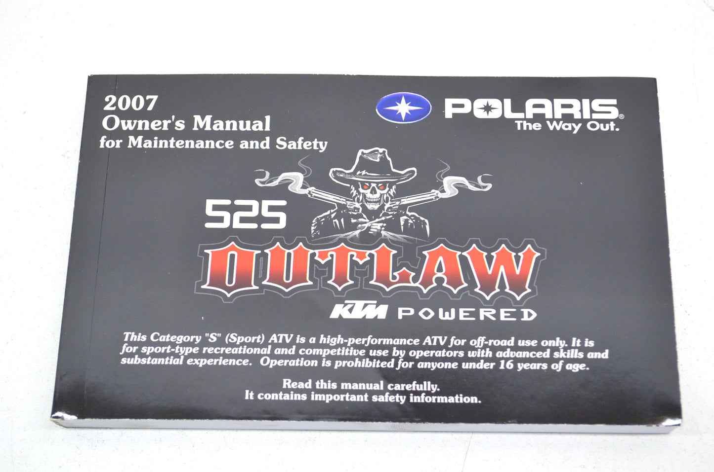 OEM Polaris 9921123 Owner's Manual 07 Outlaw 525 NOS