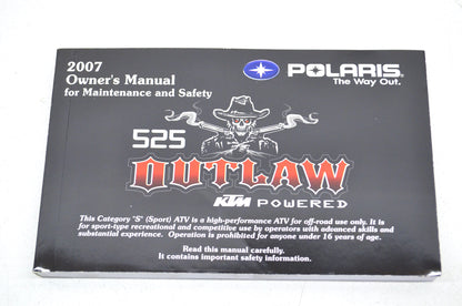 OEM Polaris 9921123 Owner's Manual 07 Outlaw 525 NOS
