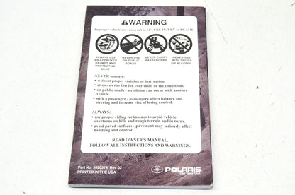OEM Polaris 9920374 Owner's Manual 07 Sportsman 700/800 EFI NOS