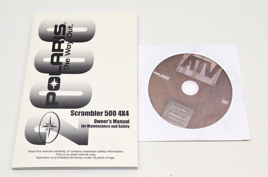 OEM Polaris 9921298 Owner's Manual 08 Scrambler 500 4x4 NOS