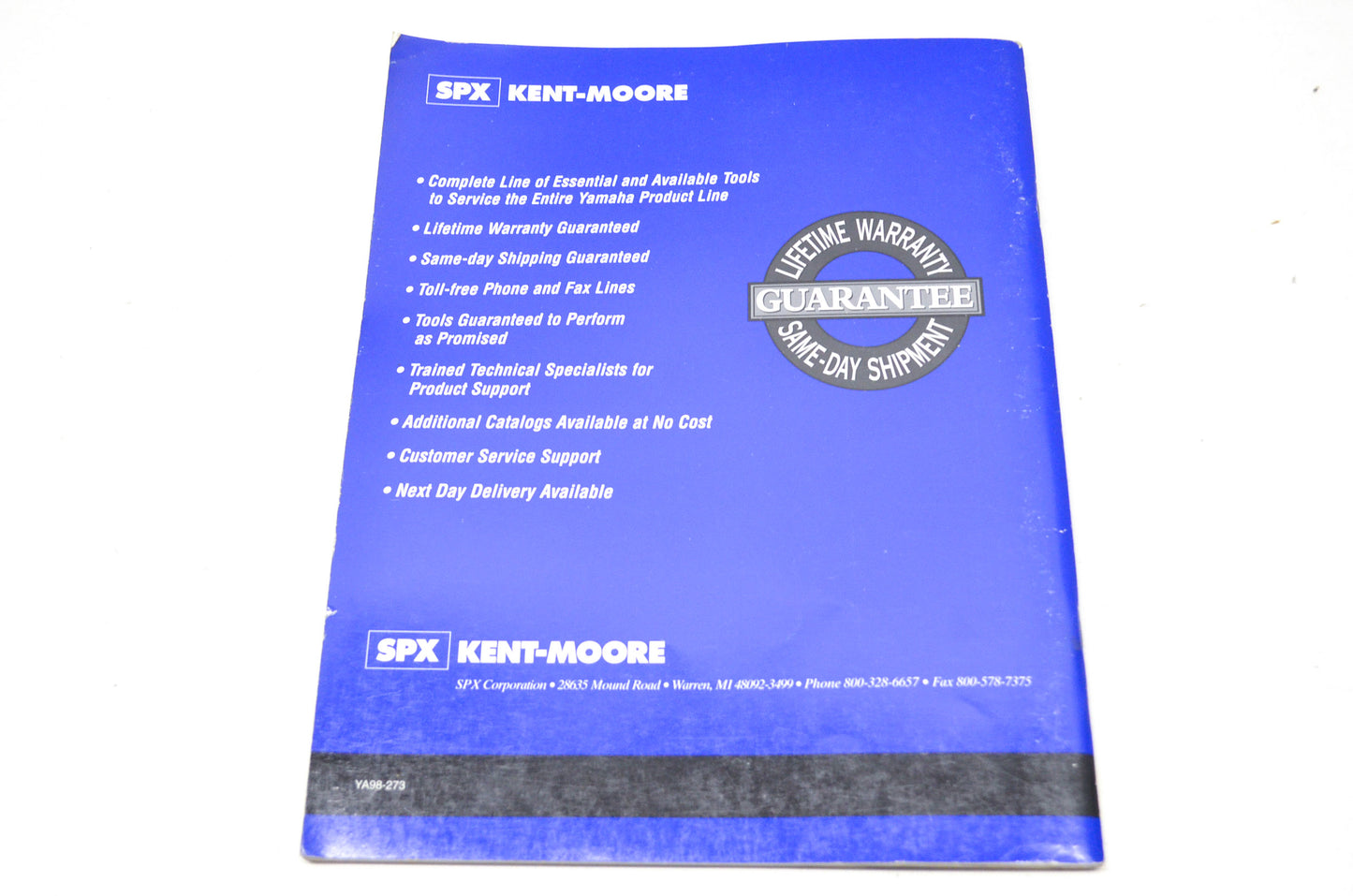 OEM Yamaha YA98-273 Motorsports Essential Service Tools Manual