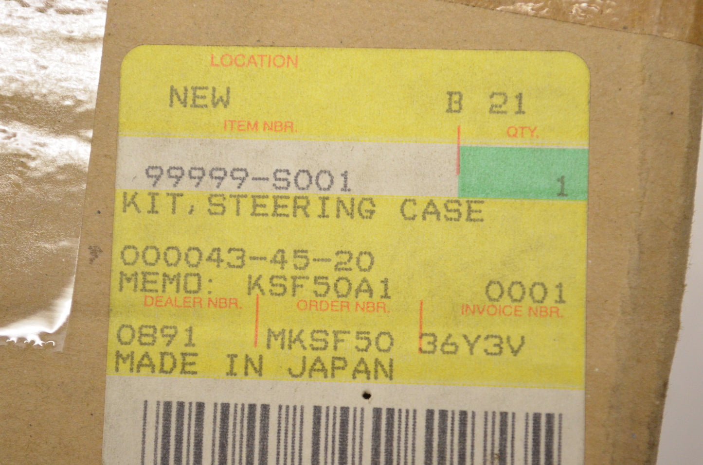 OEM Kawasaki 99999-S001 Steering Stem Kit NOS