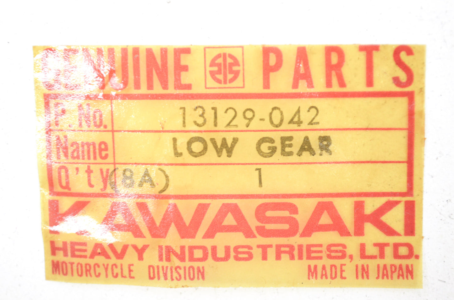 OEM Kawasaki 13129-042 Output Shaft Low Gear NOS