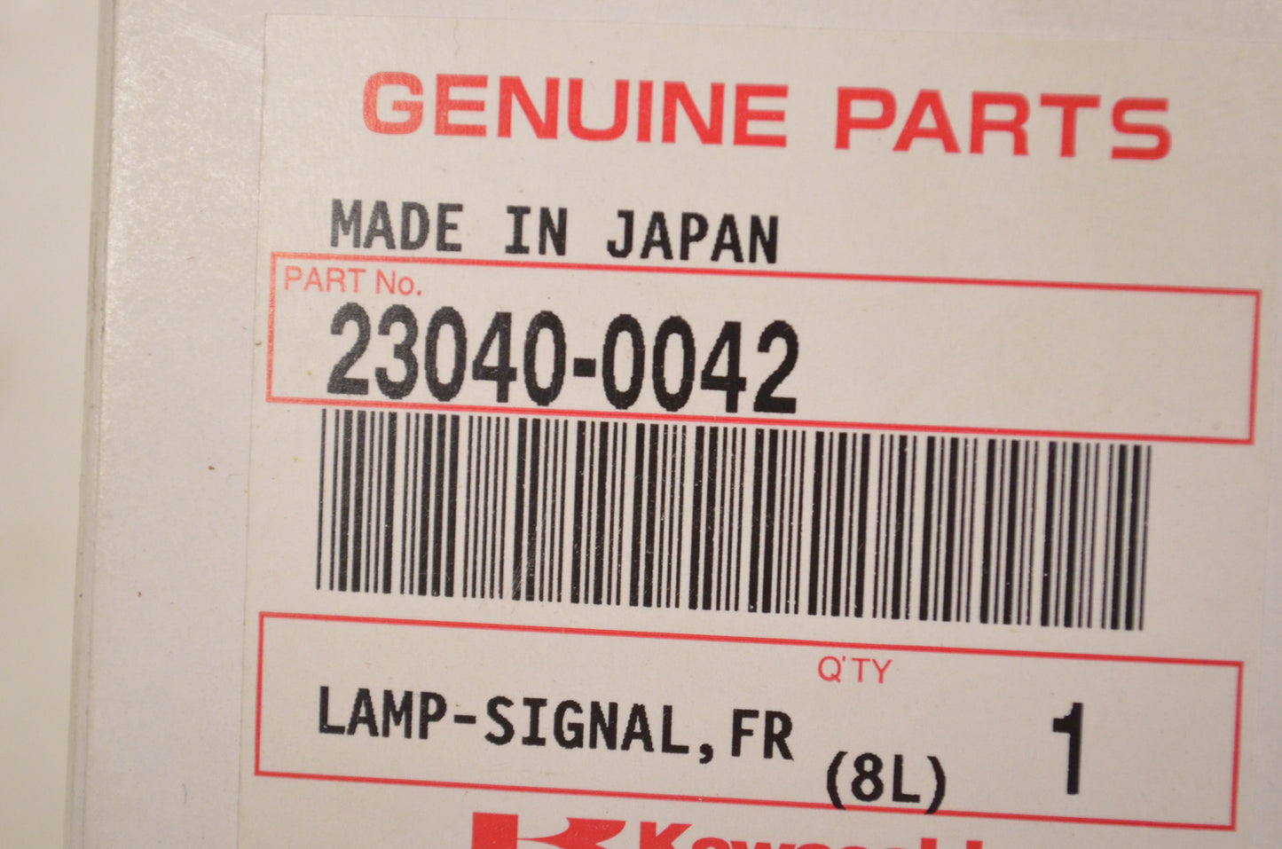 Left Hand Front Signal Lamp NOS