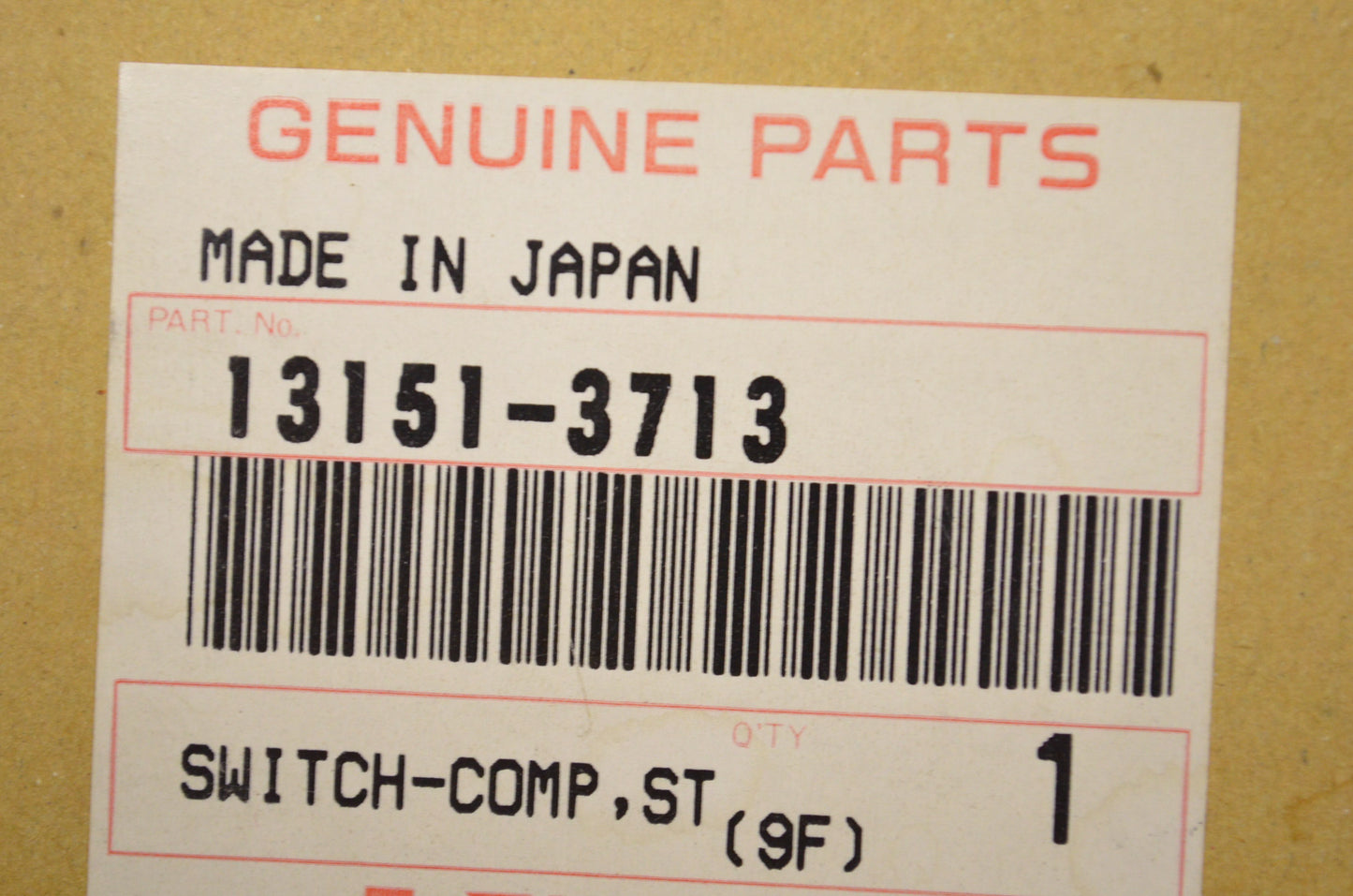 OEM Kawasaki 13151-3713 Start Stop Switch NOS