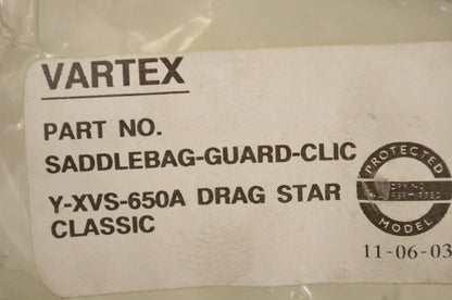 New Vartex XVS-650A Drag Star Classic Saddlebag Guard NOS