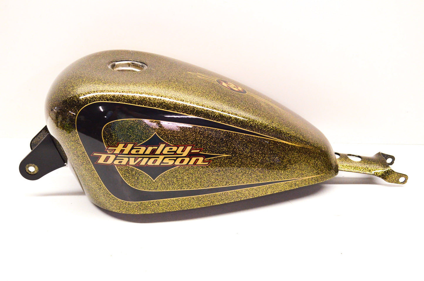 Sportster Hard Candy Custom Black Gold Flake Gas Tank NOS