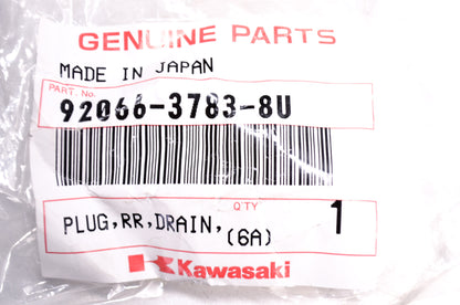 New OEM Kawasaki Rear Drain Plug 92066-3783-8U  NOS