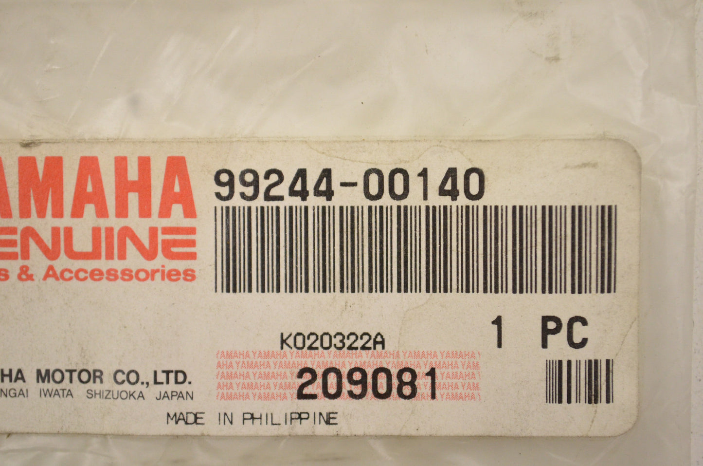 New OEM Yamaha 99244-00140-00 Emblem 2 NOS