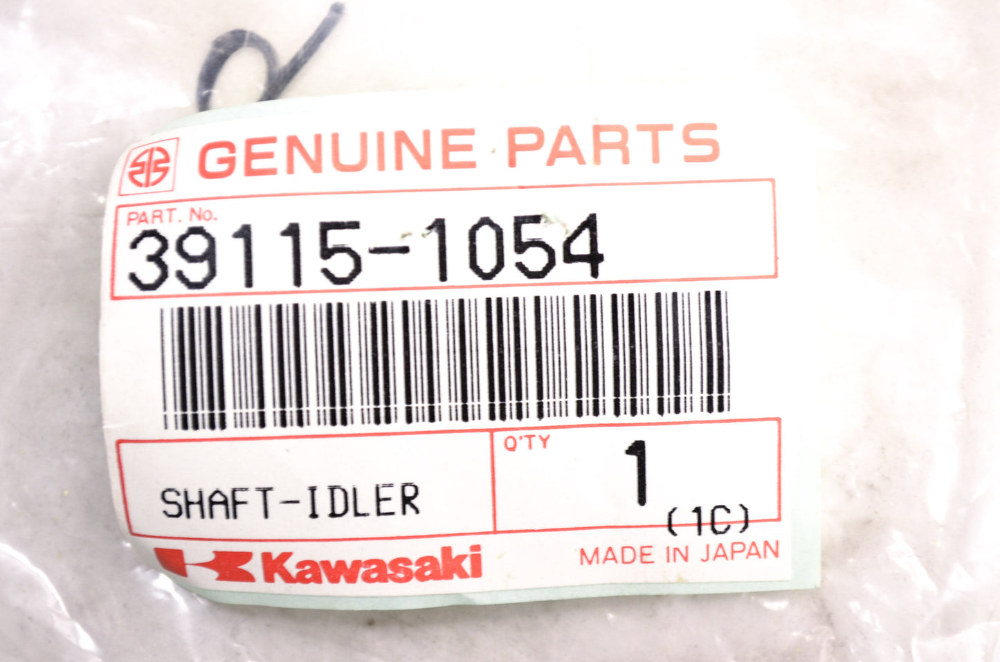 OEM Kawasaki 39115-1054 Idler Shaft NOS