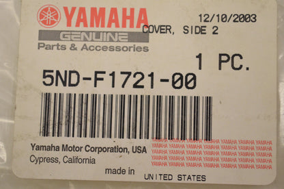 New OEM Yamaha Side Cover 2 NOS