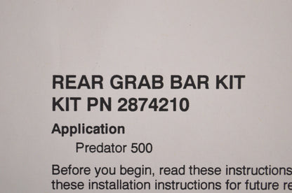 Rear Grab Bar Kit NOS