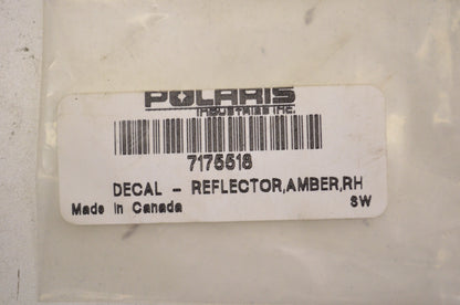 OEM Polaris 7175518 Right Hand Amber Reflector Decal NOS