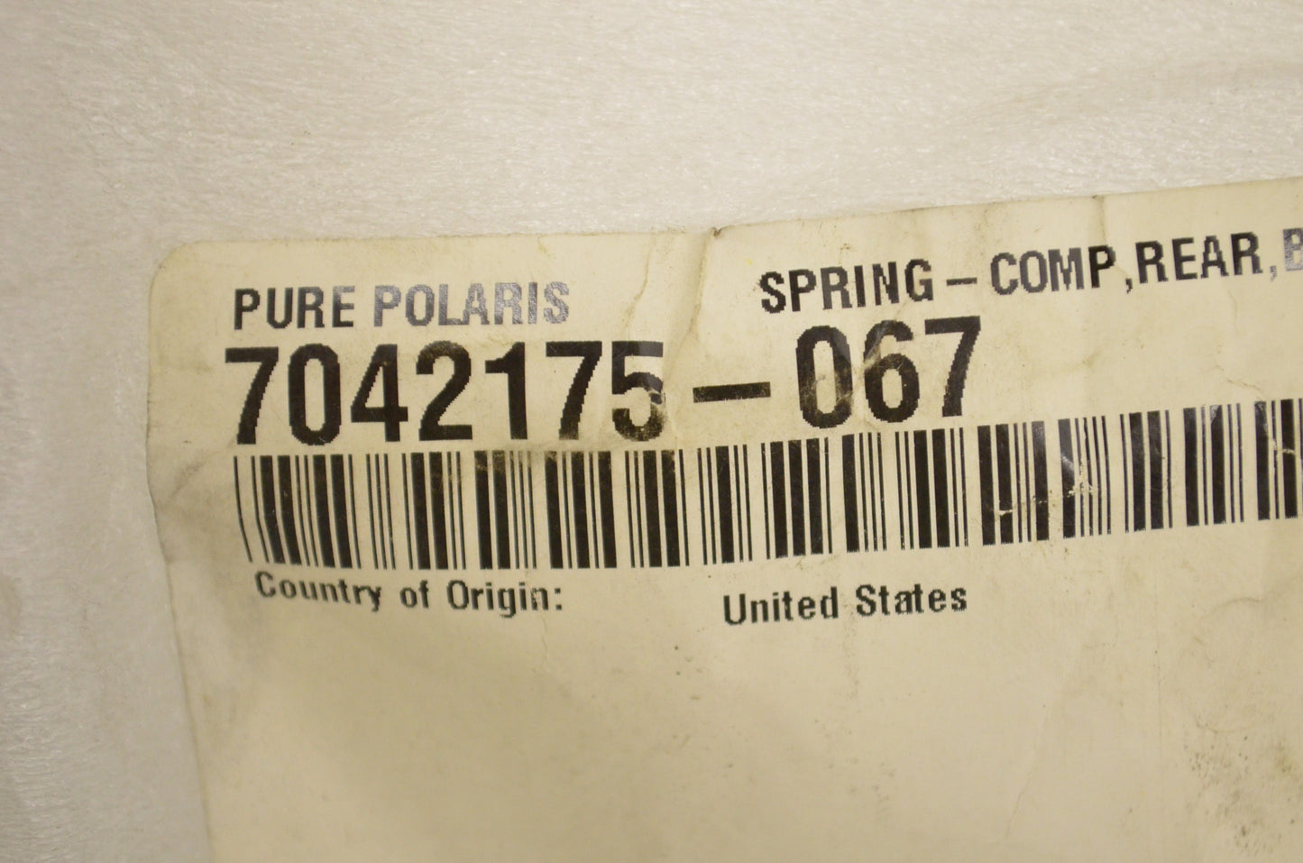 Rear Compression Spring NOS