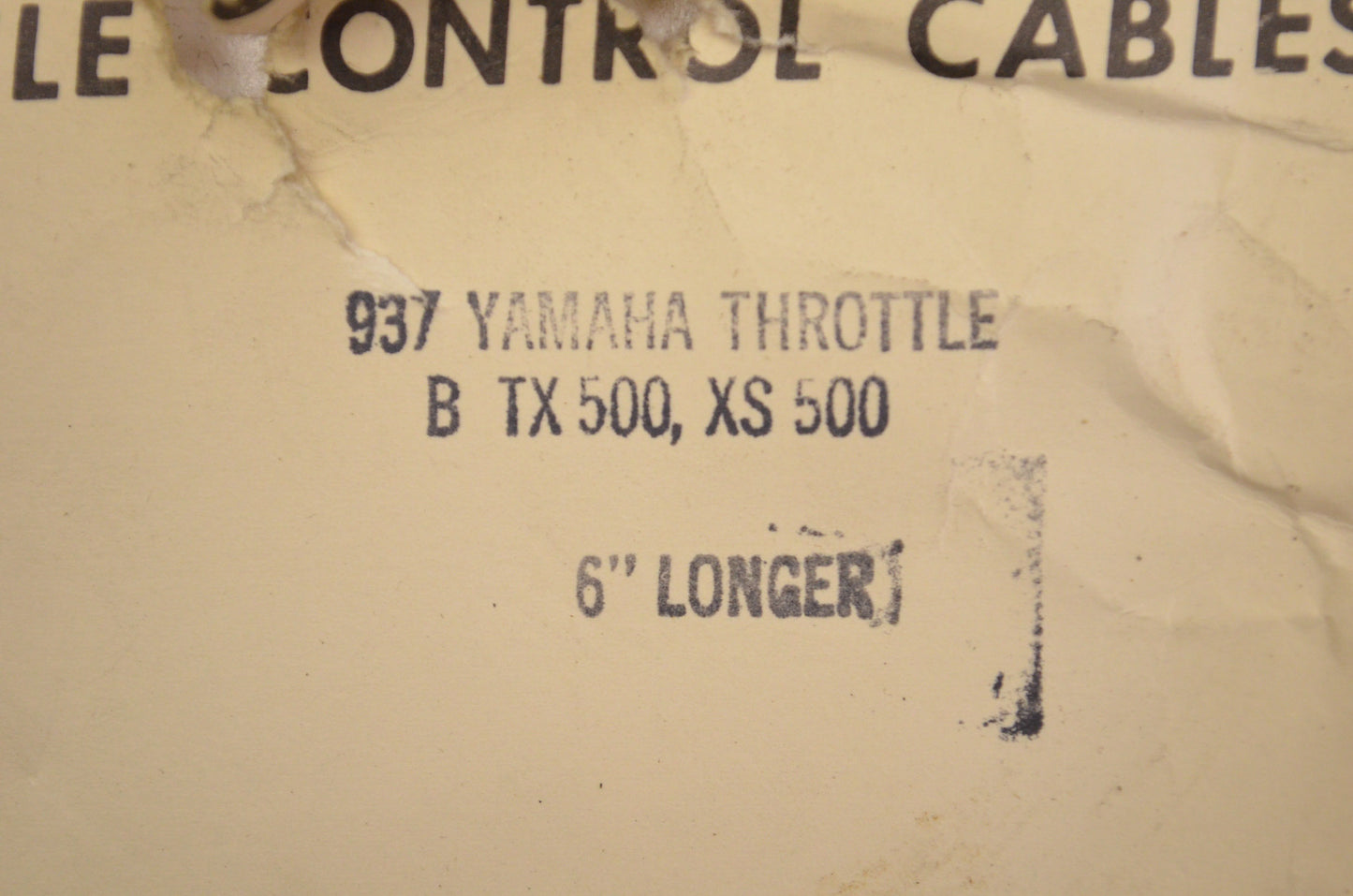 Larco Yamaha Throttle B Cable NOS