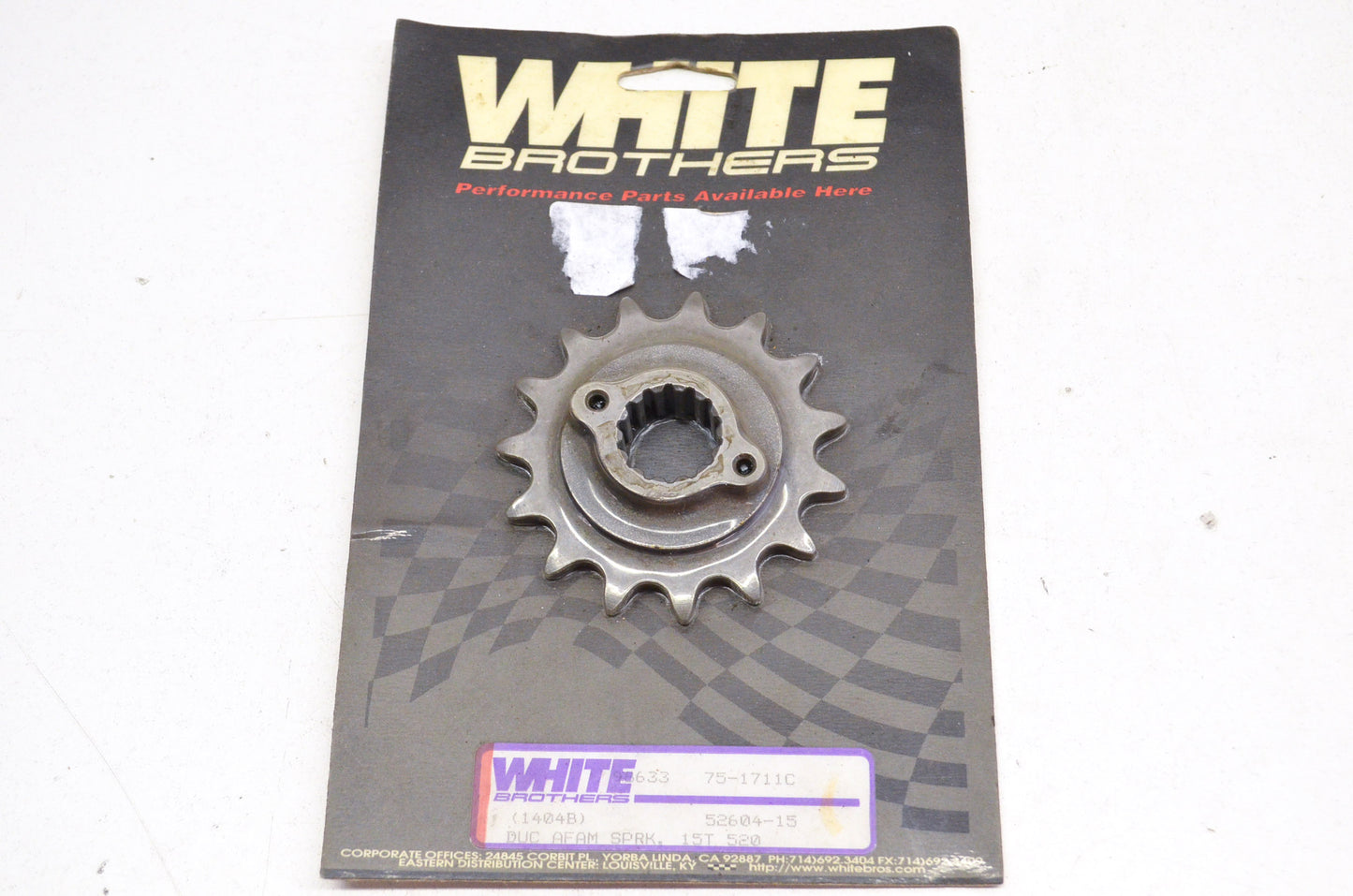White Brothers 75-1711C, 52604-15 Ductai Sprocket NOS