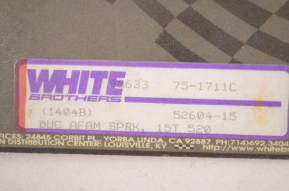 White Brothers 75-1711C, 52604-15 Ductai Sprocket NOS