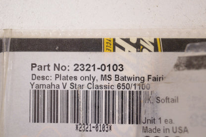 Memphis Shades 2321-0103, 8892 Batwing Plate NOS