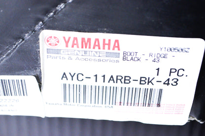 OEM Yamaha AYC-11ARB-BK-43 Black Ridge Boots Size 10 NOS