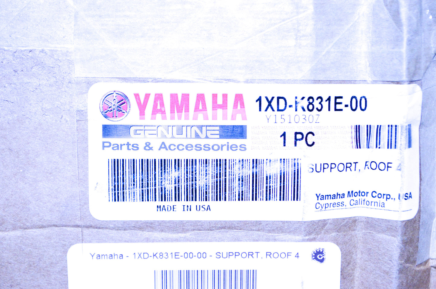 OEM Yamaha 1XD-K831E-00-00 Roof Support 4 NOS