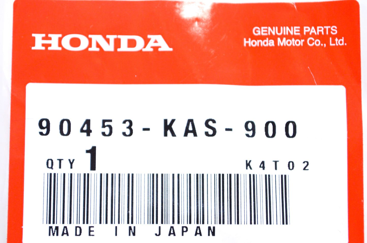 OEM Honda 90453-KAS-900 Washer (10X25X4) NOS