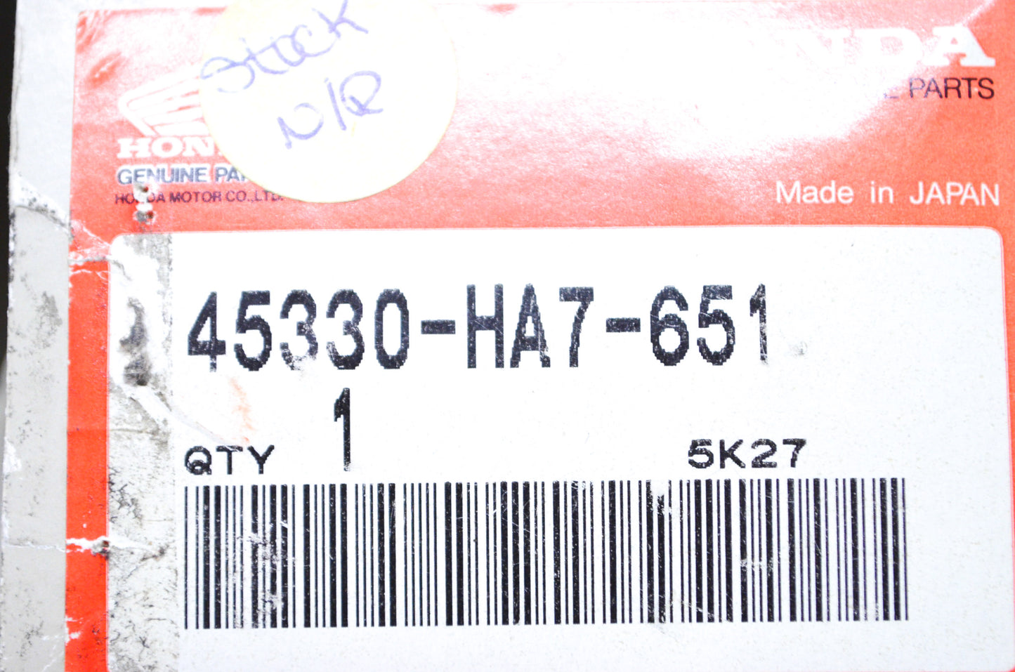 OEM Honda 45330-HA7-651 Left Front Cylinder A NOS