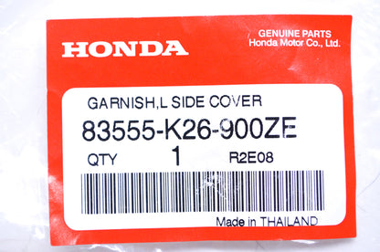 OEM Honda 83555-K26-900ZE Left Garnish NOS