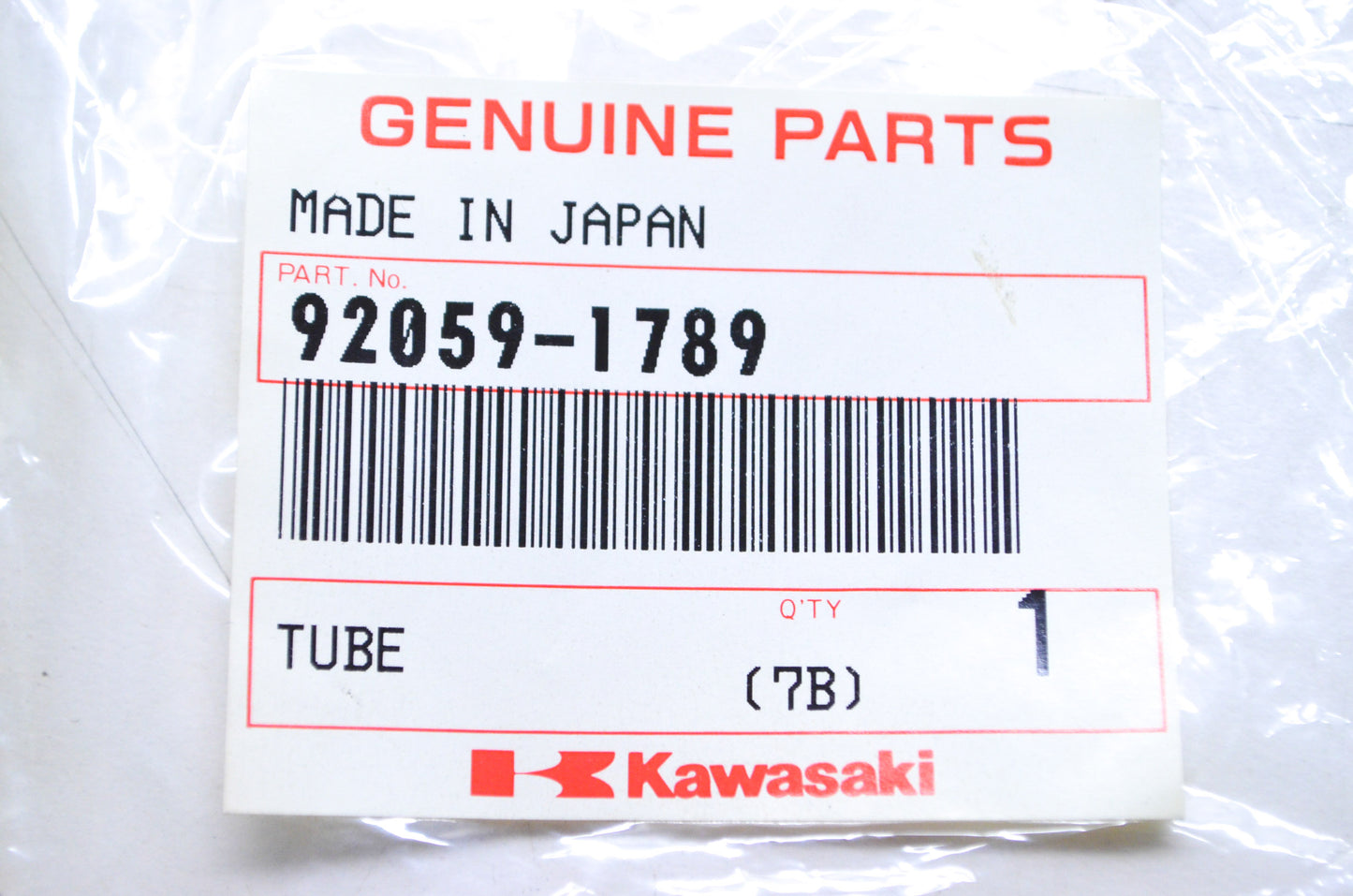 New OEM Kawasaki 92059-1789 Tube NOS