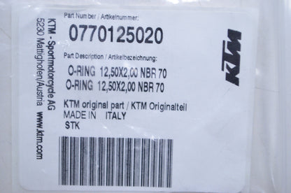 OEM KTM 770125020 O-Ring 12.50X2.00 NBR70 NOS