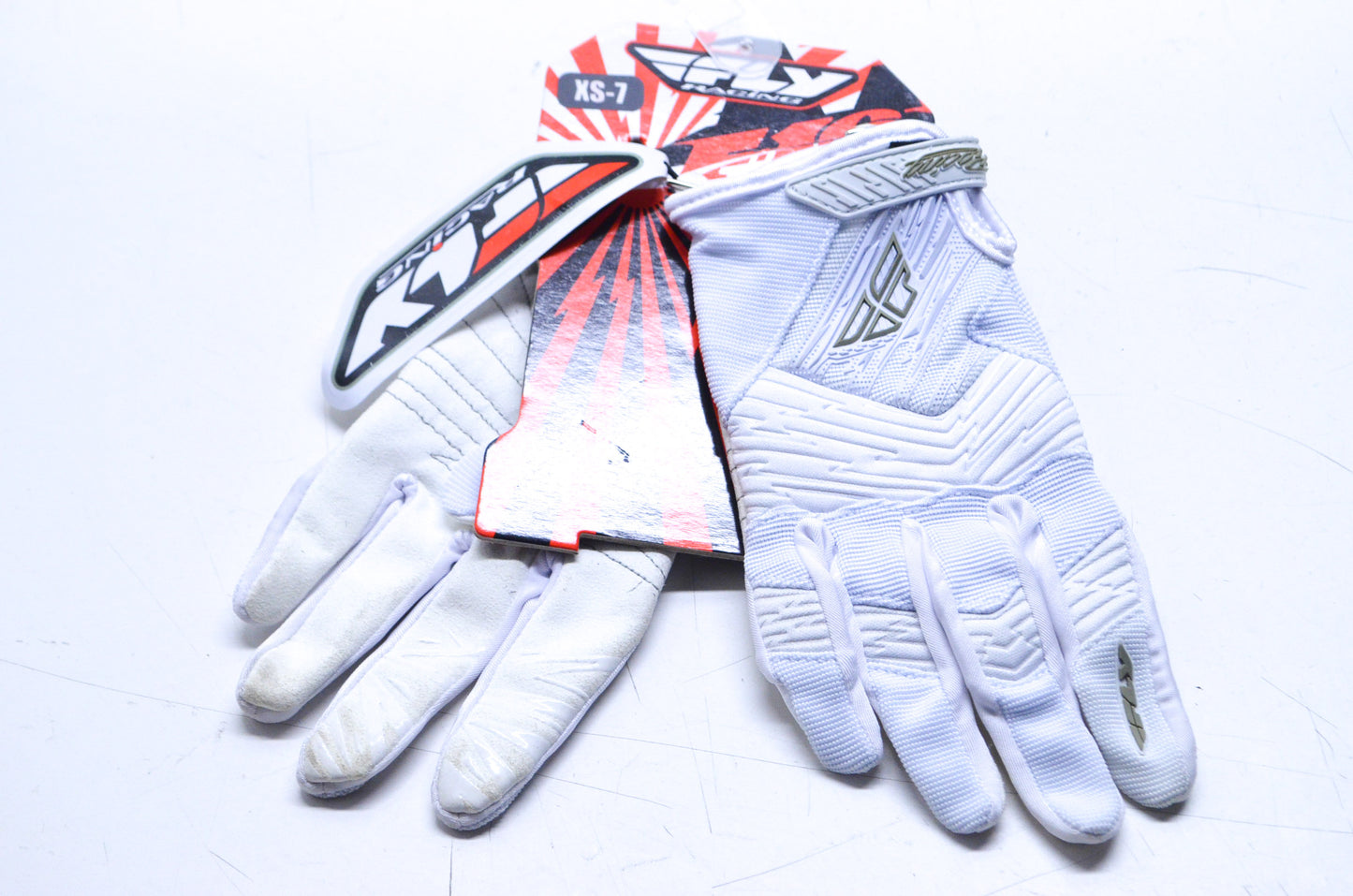Fly Racing 363-12907 White XS F-16 Glove NOS