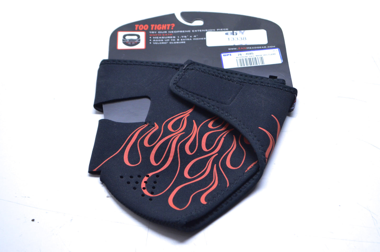 Orange Flame Neoprene Face Mask NOS