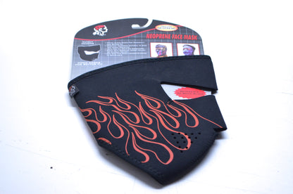 Orange Flame Neoprene Face Mask NOS