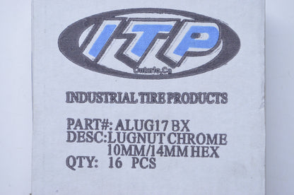 Chrome Lugnut 10MM/14MM Hex Qty 16 NOS