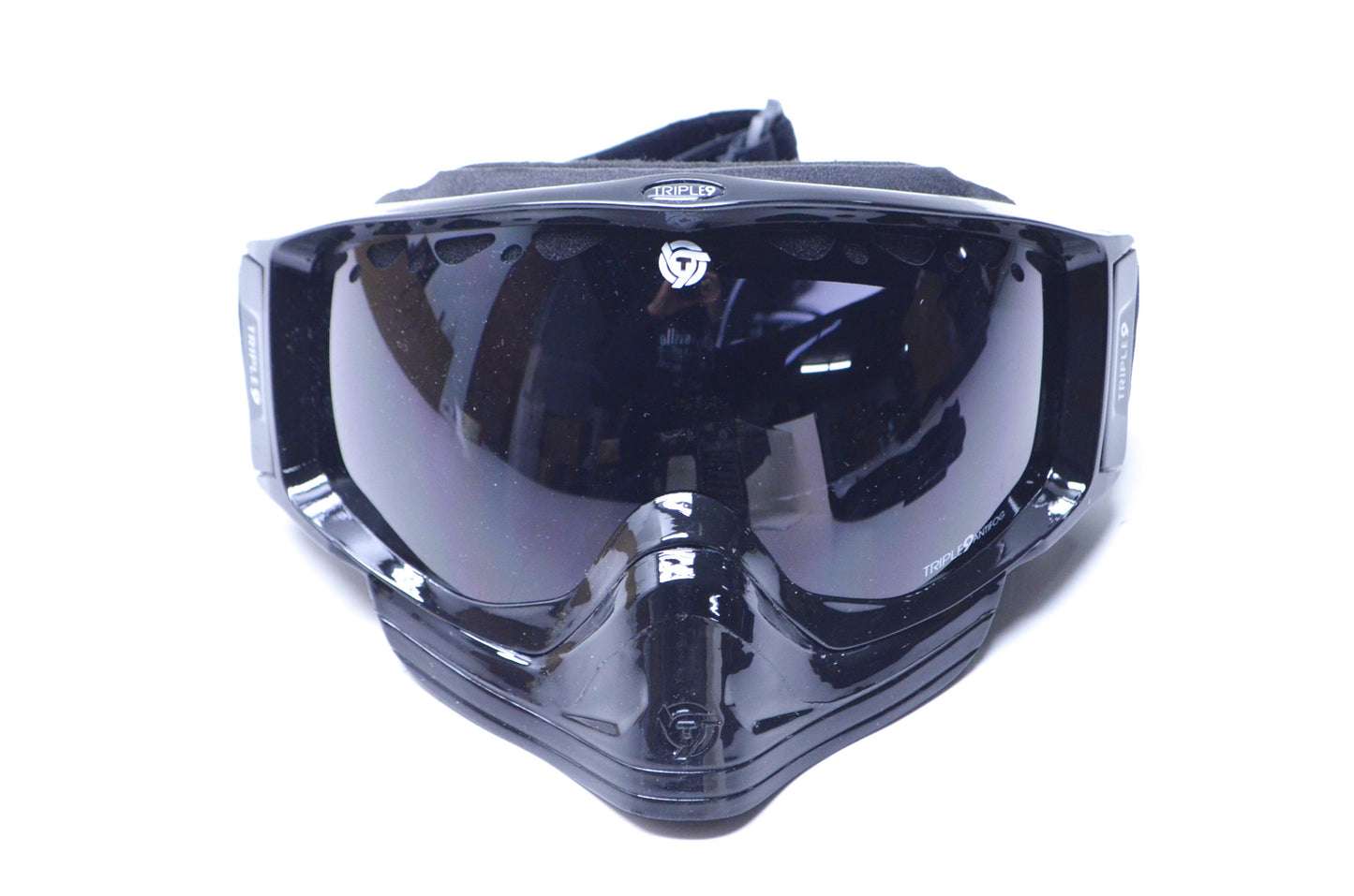 New Triple 9 Black/Grey Polarized Goggles NOS