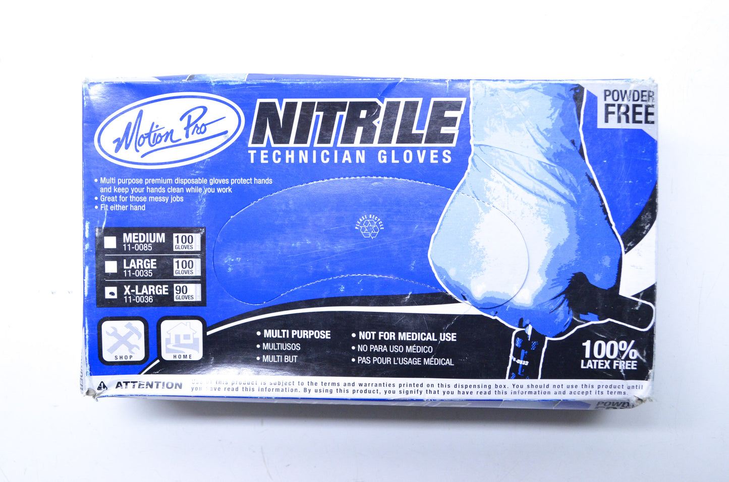 XL Nitrile Technician Glove Qty 90 NOS