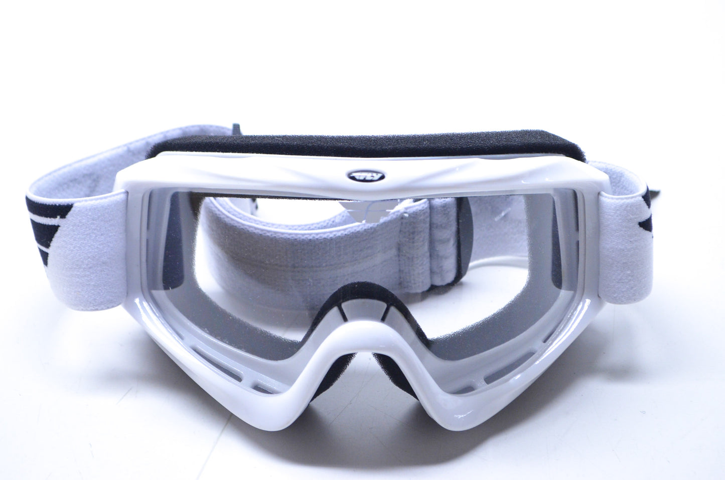 New Fly Racing White Focus Adult Clear Lens Goggles NOS