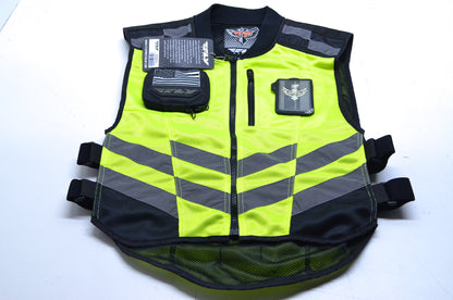 New Fly Racing Large Yellow Fast Pass Small-Large High Visibility Vest NOS