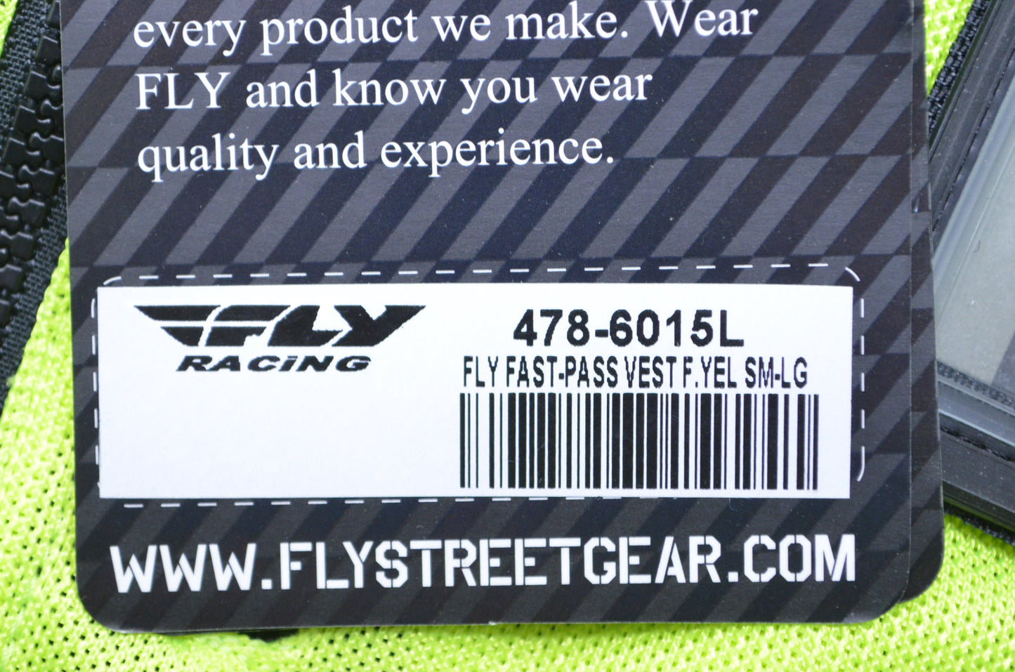 New Fly Racing Large Yellow Fast Pass Small-Large High Visibility Vest NOS