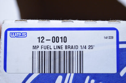 New Motion Pro 1/4 25' Braided Vinyl Fuel Line NOS