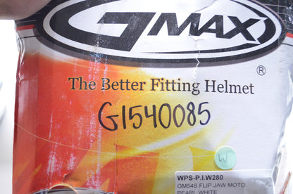 Gmax G1540085 White Medium Modular Helmet NOS