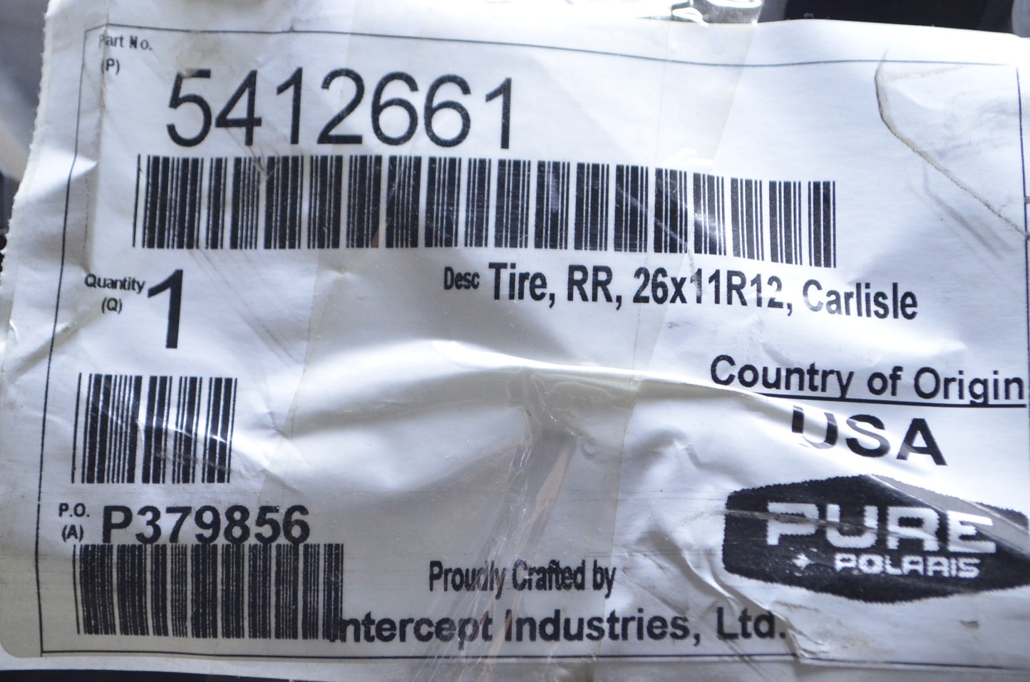 26x11R12 Rear Tire NOS