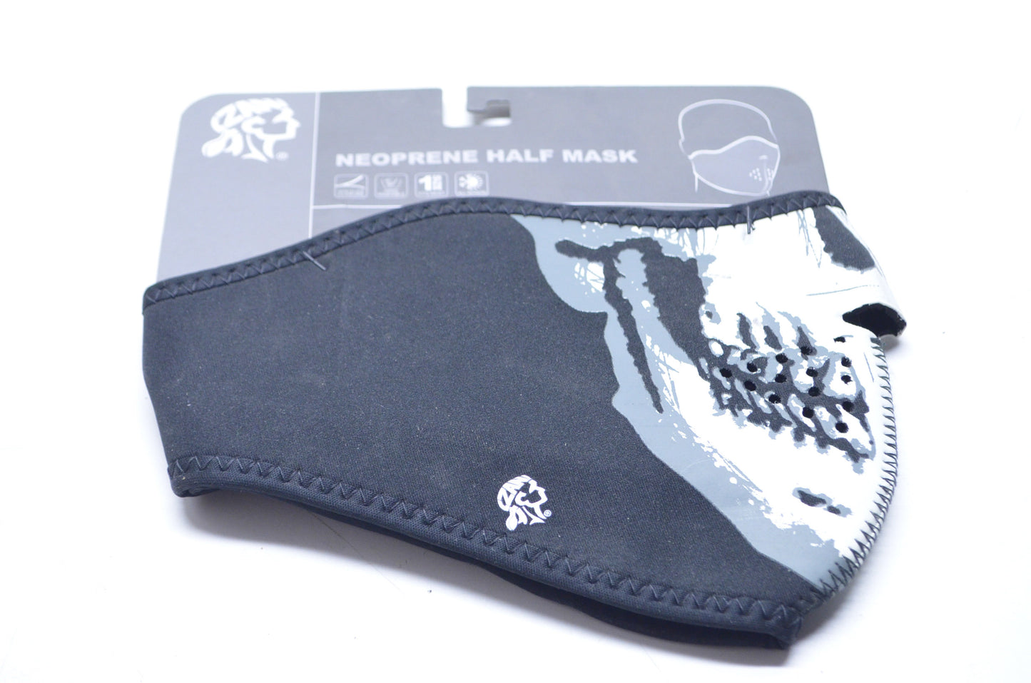 Black & White Skull Half Mask NOS
