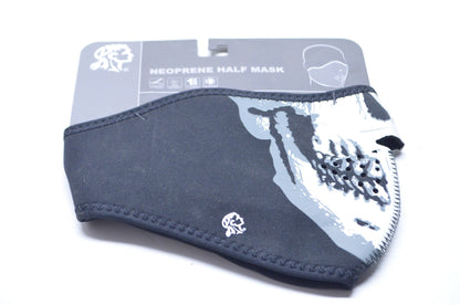 Black & White Skull Half Mask NOS