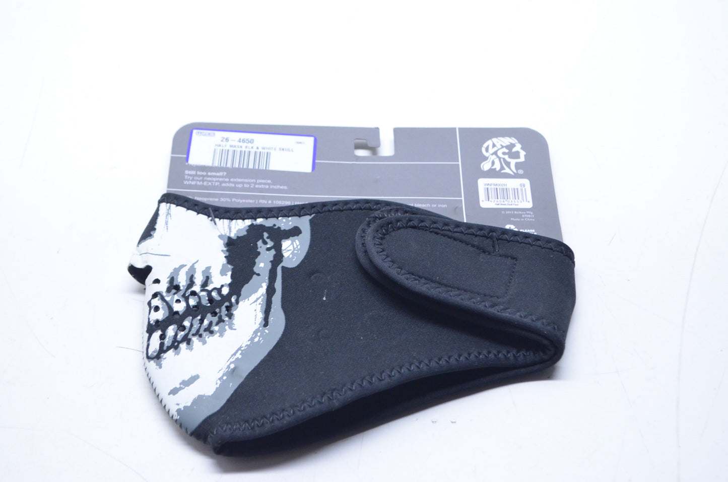 Black & White Skull Half Mask NOS