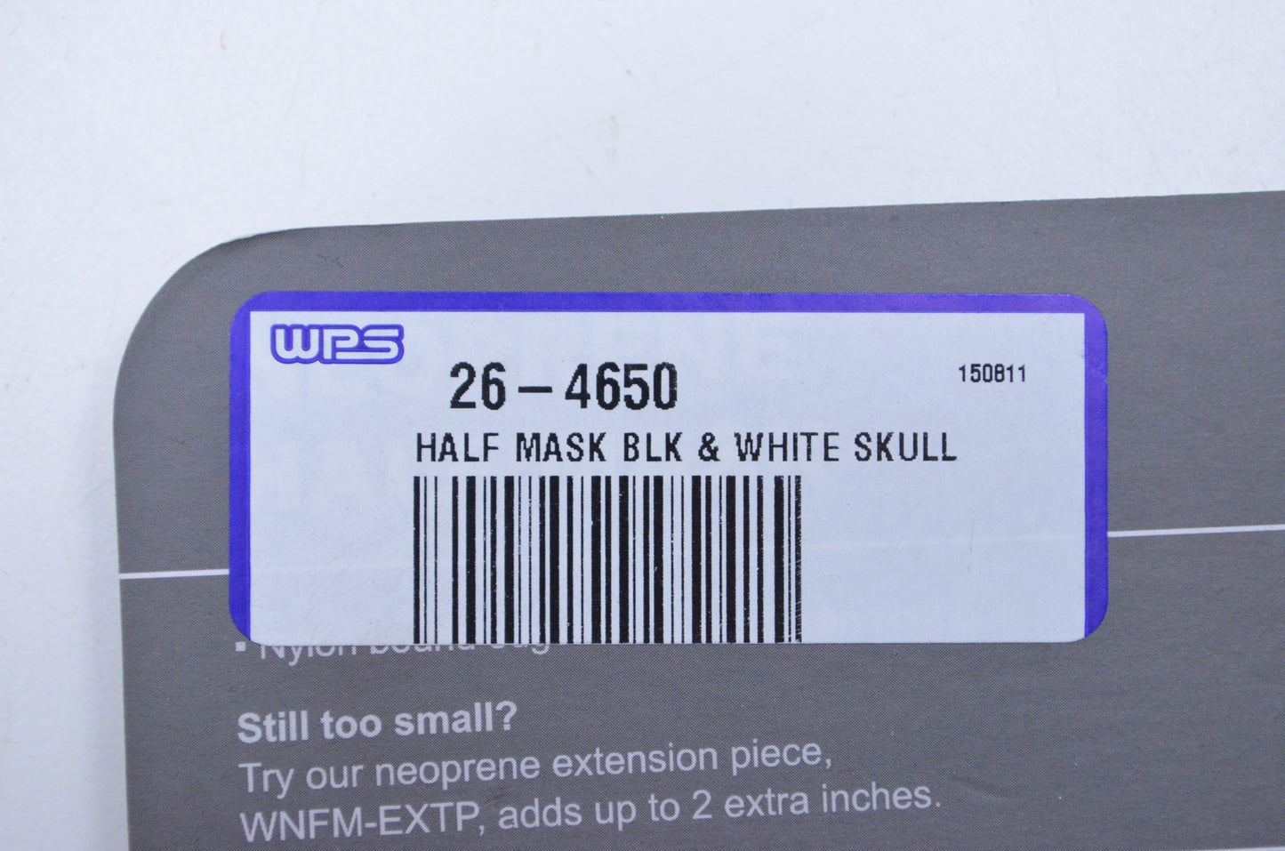 Black & White Skull Half Mask NOS