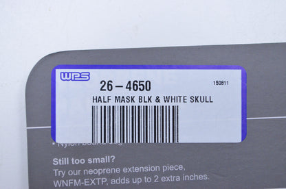 Black & White Skull Half Mask NOS