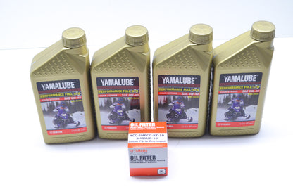 New OEM Yamaha Snowmobile 4 Cycle Full Synthetic Oil Change Kit NOS