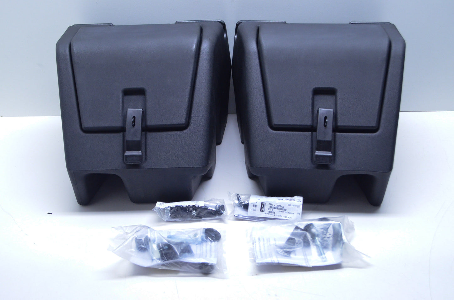 Black Lock and Ride Rear Storage Boxes NOS