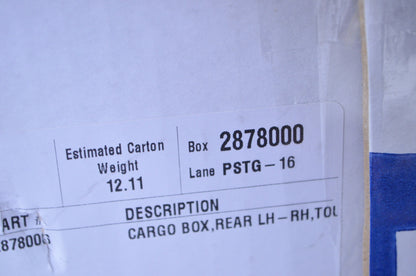 Black Lock and Ride Rear Storage Boxes NOS